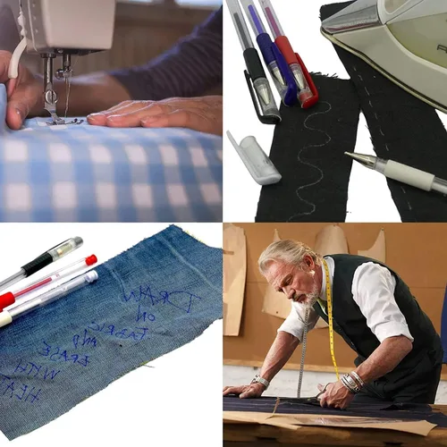 Vista 7 de JANYUN - 4 bolígrafos térmicos borrables para tela con 12 recambios - Bolígrafos para marcar tela para acolchado, costura, DIY y sastrería
