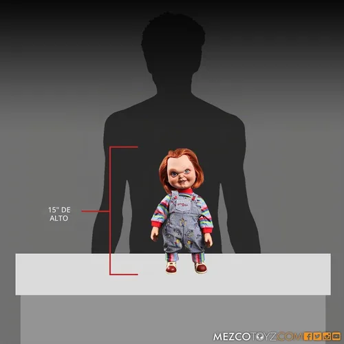 Vista 8 de Figura de acción con sonido Mezco Toyz 15 in Mega Good Guy Chucky