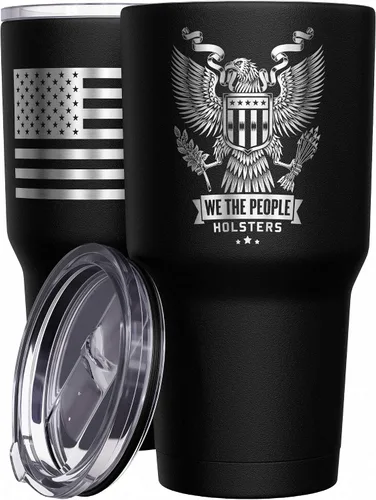 Vista 54 de We The People Holsters - Vaso térmico de 30 onzas, 0% Liberal, Negro