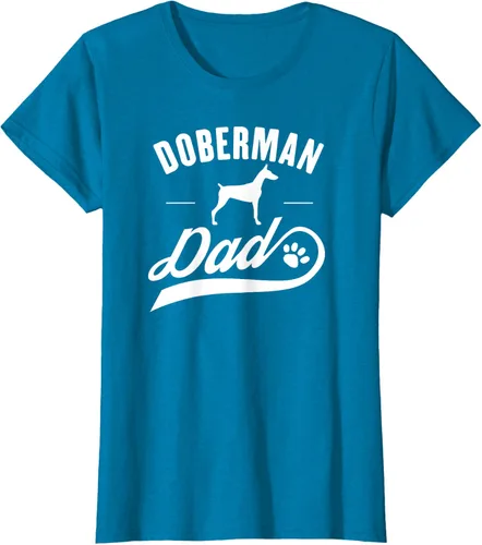 Vista 83 de Doberman Dad - Camiseta para amante del dueño del perro, Negro, S