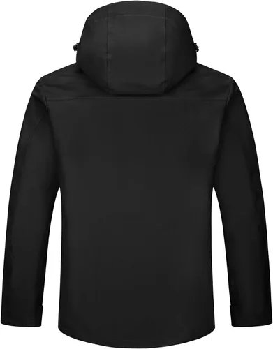 Vista 2 de wantdo Chaqueta impermeable ligera para hombre con capucha rompevientos