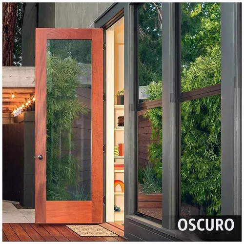 Vista 4 de Película de ventana color azul prémium, control de calor alto y privacidad diurna