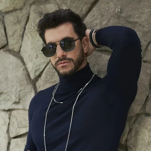 Vista 5 de ZENOTTIC Gafas de sol polarizadas de madera aviadora para hombre 100 protección UV pesca conducción de golf