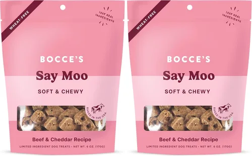 Vista 9 de Bocce's Bakery Bac'n Nutty - Golosinas suaves y masticables para perros, sin trigo con sabor a mantequilla de maní y tocino, galletas naturales