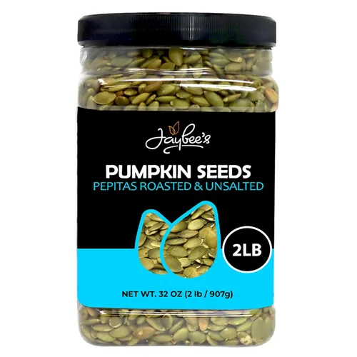 Vista 8 de Jaybee's Semillas de calabaza saladas tostadas 32 oz de Pepitas sin cáscara Premium Snack Perfecto para mezcla de frutos secos, hornear