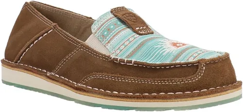 Vista 2 de ARIAT Women's WMS Cruiser SDEBRN Floral Emboss Boat Shoe