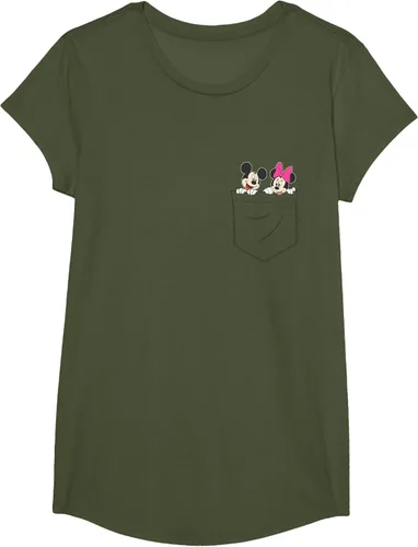 Vista 64 de Disney Mickey & Minnie Mouse - Camiseta de bolsillo pequeño para pareja