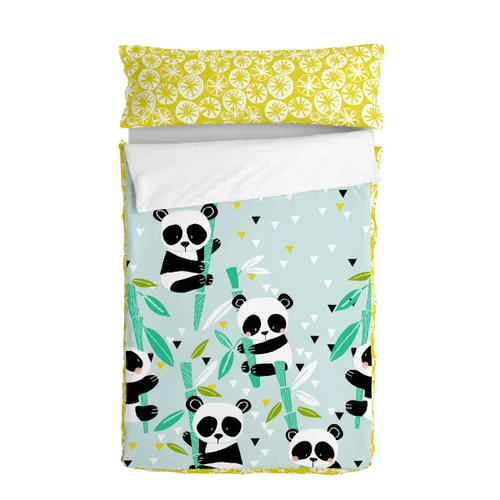 Vista 2 de Saco Nórdico con Relleno HappyFriday Moshi Moshi Panda Garden Blue Azul 42 x 20 x 50 cm