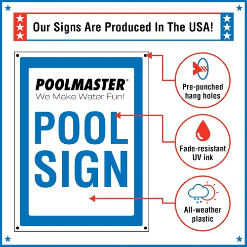 Vista 3 de Poolmaster 41384 - Reglas para la Señalización de Spa Público para Piscinas Comerciales , Piscina cerrada