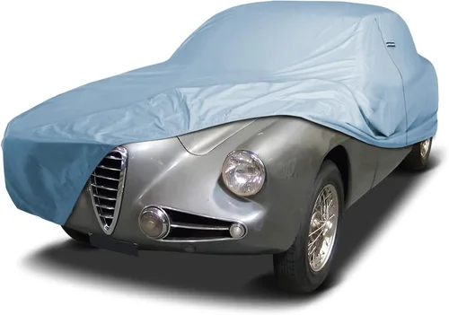 Vista 64 de iCarCover Funda de automóvil personalizada de alta calidad para Alfa Romeo 147 2002-2007, resistente, impermeable, para todo tipo de clima, lluvia