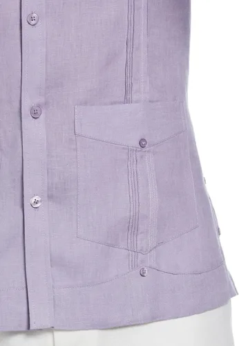 Vista 4 de Cubavera Men's 100% Linen Four-Pocket Long Sleeve Button Down Guayabera Shirt (Size Small - 5X Big & Tall)