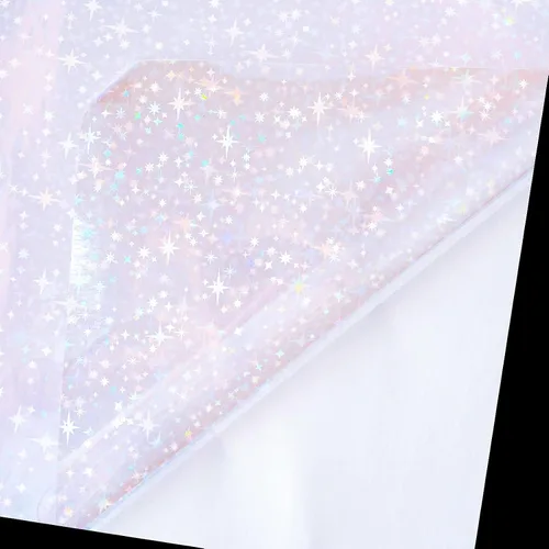 Vista 3 de Bylion 2 tipos de laminación de superposición holográfica transparente de vinilo A4 autoadhesivo, impermeable, adhesivo de lámina de vinilo, 20