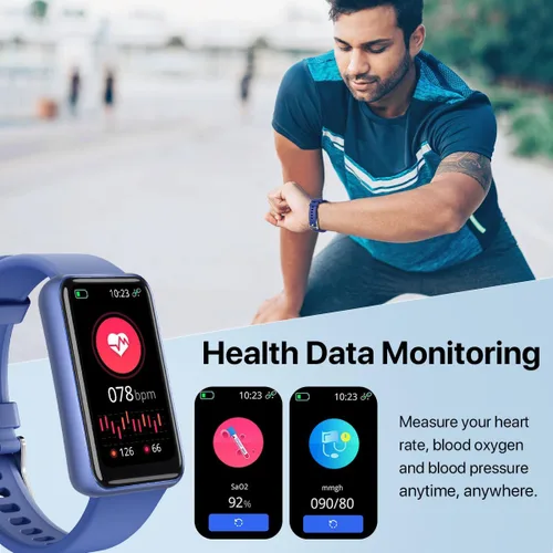 Vista 3 de WalkerFit Relojes inteligentes para mujer: IP68 impermeable rastreador de fitness con monitor de frecuencia cardíaca 24/7, batería de 7 días y modos