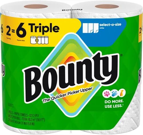 Vista 14 de Bounty Select-A-Size - Toallas de papel, impresiones, 2 rollos triples = 6 rollos regulares Prints