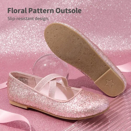 Vista 5 de DREAM PAIRS Zapatos de vestir de bailarina Mary Jane para niñas