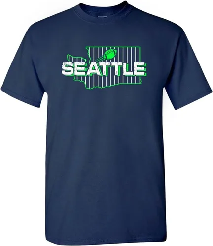 Vista 48 de Xtreme Apparrel Camiseta para hombre Team Field Map para aficionados al fútbol Dallas - Camisa azul marino
