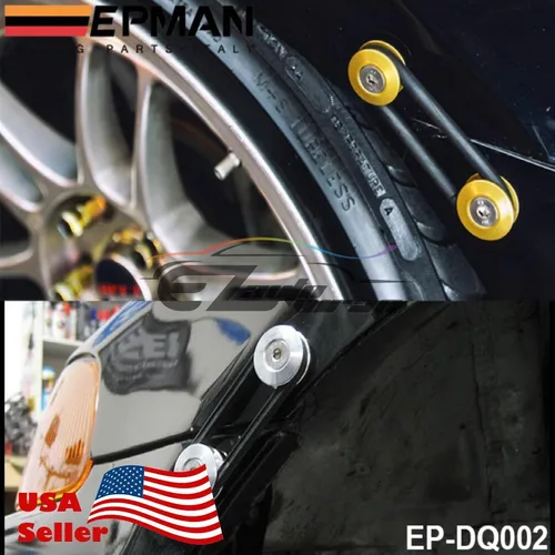 Vista 6 de EZAUTO WRAP Sujetadores de liberación rápida de parachoques de bronce para parachoques de coche, kit de tapas de escotilla de guardabarros