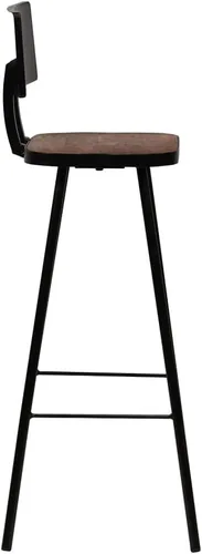 Vista 4 de sillas de bar, taburetes de bar, taburetes de bar, mesa de bar, sillas para barra de cocina, taburetes de bar 4 piezas sólido recuperado taburete