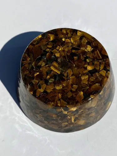 Vista 7 de Tiger's Eye Crystal Tower Buster Orgone Generator Energy Accumulator PERFECT GIFTING TOOL!!!! Made using Advance Harmonics Orgonite Many Beautiful