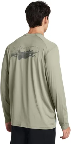 Vista 2 de Under Armour Manga larga con gráfico Iso-chill Shorebreak Back para hombre