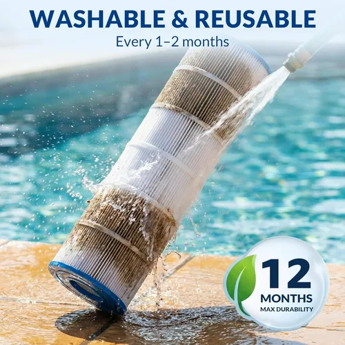 Vista 5 de Cartuchos de filtro de piscina C500 mejorados, compatibles con Hayward C500, CX500RE, tela resistente de 5 onzas para una filtración y durabilidad