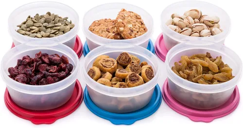 Vista 10 de SIGNORA WARE Recipientes para condimentos con tapas, paquete de 6 unidades de 1.3 onzas. Aderezo para ensalada pequeños recipientes