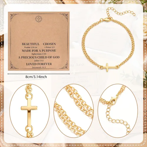 Vista 3 de Tondiamo 12 juegos de regalos para mujer, pulsera, colgante, joyería, agradecimiento, graduación, regalos para mujer trabajadora, aleación, Sin