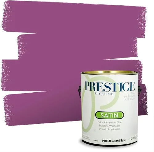 Vista 49 de PRESTIGE Pinturas de pintura interior e imprimación en uno, 1 galón, plano, combinación comparable de Sherwin Williams* Kimono Violet*