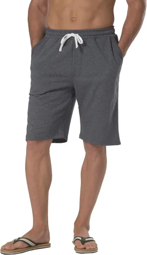 Vista 5 de Pantalones cortos casuales de punto de algodón con cordón elástico para hombre