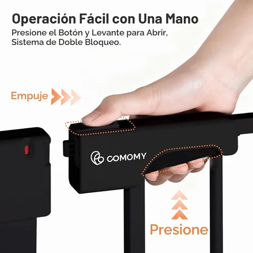 Vista 4 de COMOMY Puerta de bebé extra ancha de 29.5-40.5 pulgadas, puerta de perro