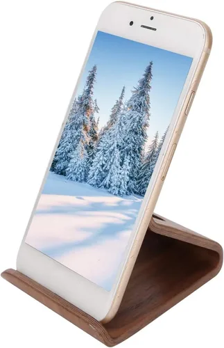 Vista 9 de Rodipu Soporte de madera para teléfono - Soporte para teléfono celular y tableta (nogal)