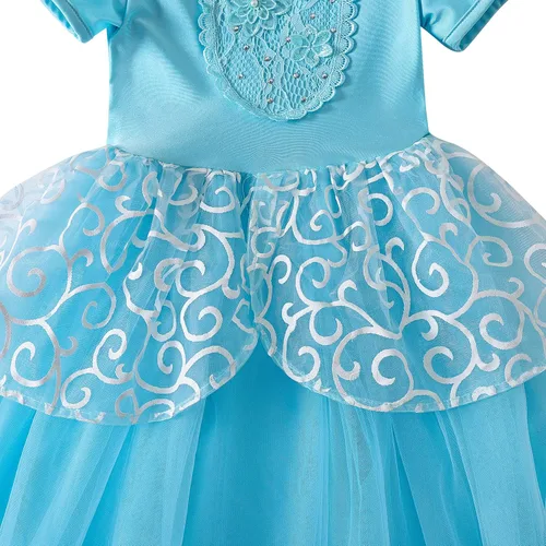 Vista 6 de knemmy Ropa de vestir de princesa de Cenicienta para niñas pequeñas disfraz de Cenicienta para niñas Halloween cumpleaños Chrismax