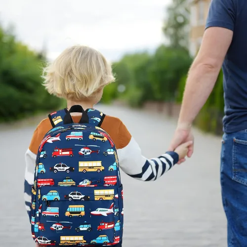 Vista 4 de CAMTOP - Conjunto de mochila y lonchera con estampados divertidos para niños de preescolar y primaria