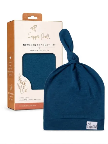 Vista 170 de Gorro de bebé con nudo superior elástico suave "Fern" por Copper Pearl