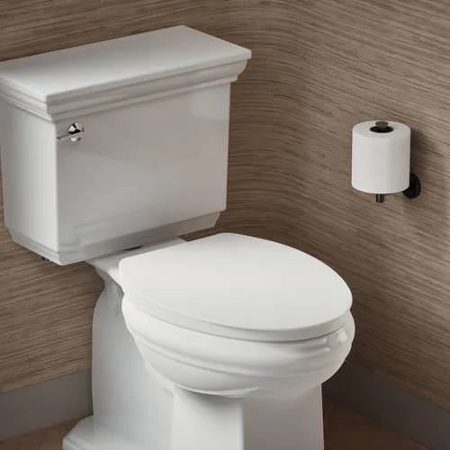 Vista 2 de KOHLER K-26801-0 Impro ReadyLatch Quiet Close Elongated Toilet Seat, White Toilet Seat, Grip-Tight Bumpers, New Home Essentials, Slam Prevention