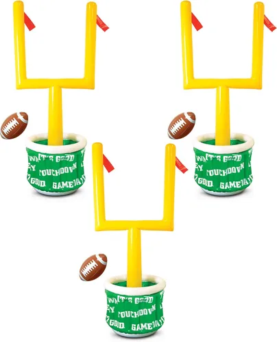 Vista 4 de Beistle Enfriador inflable para postes de portería con balón de fútbol, paquete de 2