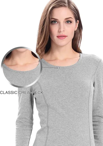 Vista 3 de Femofit Conjunto de ropa interior térmica para mujer, parte superior suave, capa base cálida, tallas S-XL, Negro