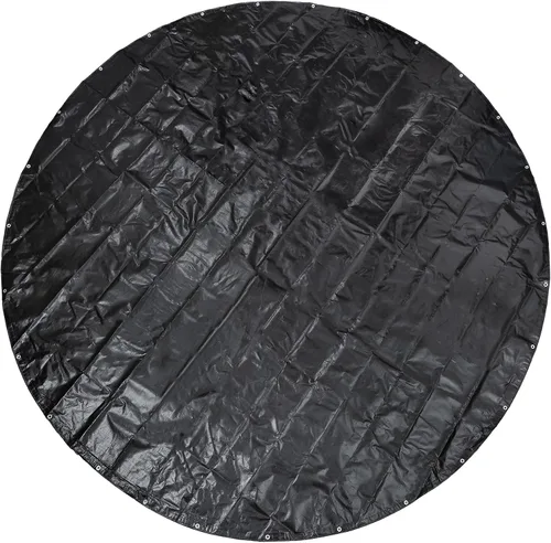 Vista 5 de GUARD SHIELD Lona redonda impermeable resistente negra de 8 pies, cubierta para piscina inflable al aire libre, tela de suelo para debajo