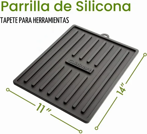 Vista 3 de Cuisinart CTM-820 - Alfombrilla de silicona para herramientas, 11 x 14 pulgadas, color negro