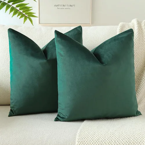 Vista 20 de OTOSTAR - Fundas de almohada decorativas de 16 x 16 pulgadas, fundas de cojín de terciopelo suave, fundas cuadradas para sofá, cama, sofá del hogar