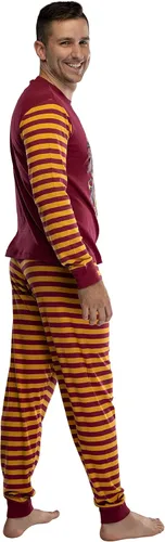Vista 2 de Harry Potter Hogwart's House Crest - Pijama ajustado de algodón para adultos