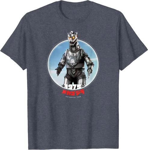 Vista 63 de Godzilla Mechagodzilla 1975 Icons of Toho T-Shirt Asphalt Grey