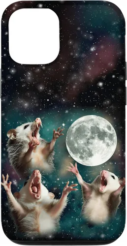 Vista 28 de Three Possum Moon 3 Opossum Funny Weird Cursed Meme Case para iPhone 17