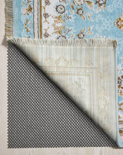 Vista 12 de Veken Almohadilla Antideslizante para Alfombra de 4 x 6 pies para pisos de madera dura, almohadillas antideslizantes para alfombras de área, Gris