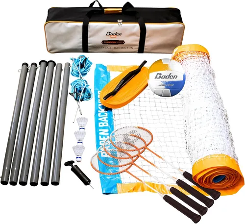 Vista 11 de BadenBaden Champions Volleyball Badminton Combo Set
