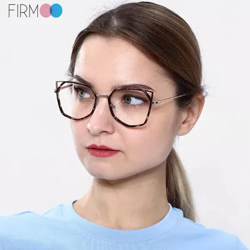Vista 2 de Firmoo Blue Light Blocking Reading Glasses for Women, Stylish Anti Eyestrain Cat Eye Computer Glasses, S985