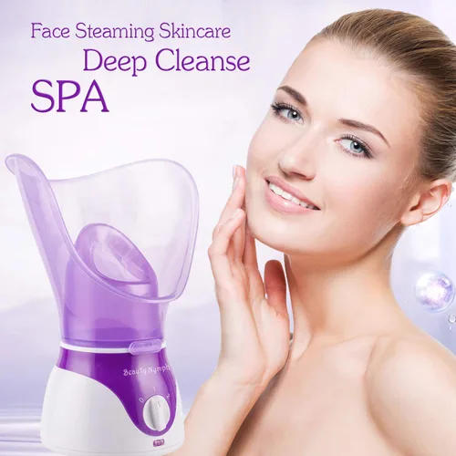 Vista 2 de Vaporizador facial, BeauTy Nymph - Vaporizador facial sauna spa en casa para abrir poros y extraer puntos negros, rejuvenece e hidrata tu piel