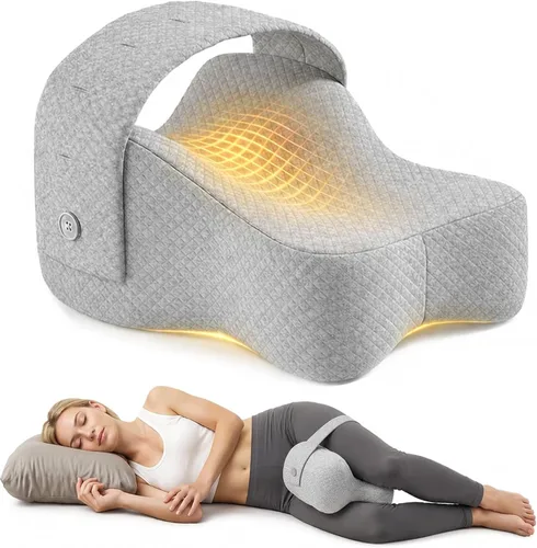 Vista 8 de Almohada de rodilla para dormir de lado, soporte equilibrado de espuma viscoelástica para aliviar el dolor de cadera y ciática, almohada de piernas