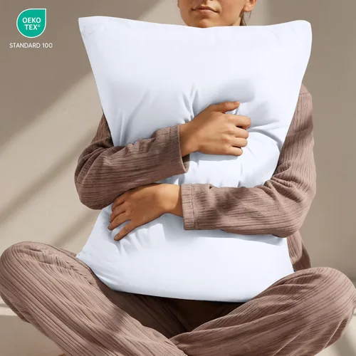 Vista 7 de Utopia Bedding Paquete de 4 protectores de almohada con cremallera tamaño estándar, fundas de almohada de tela de microfibra cepillada suave Blanco