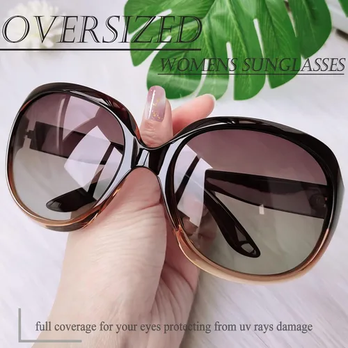 Vista 3 de Joopin - Gafas de sol polarizadas grandes y modernas para mujer, lentes de sol de conducción, UV protectoras, grandes